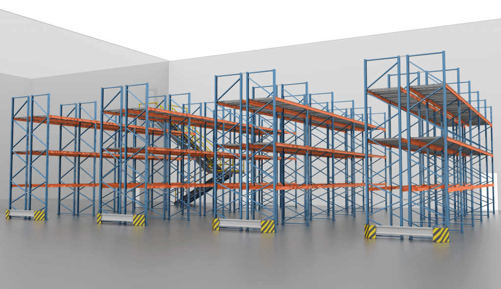 3D-Planung Palettenregal frontal